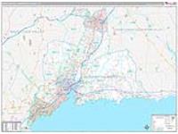 South Central Connecticut, Ct Carrier Route Wall Map